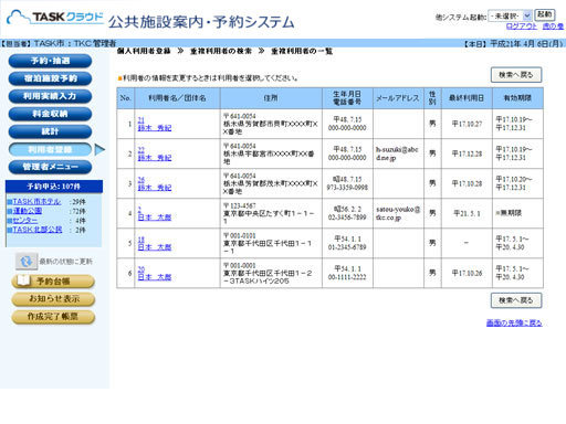 �d�����p�҂̈ꗗ